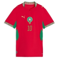 Camiseta Marruecos Brahim Diaz #10 Primera Equipación Replica Mundial 2026 para mujer mangas cortas
